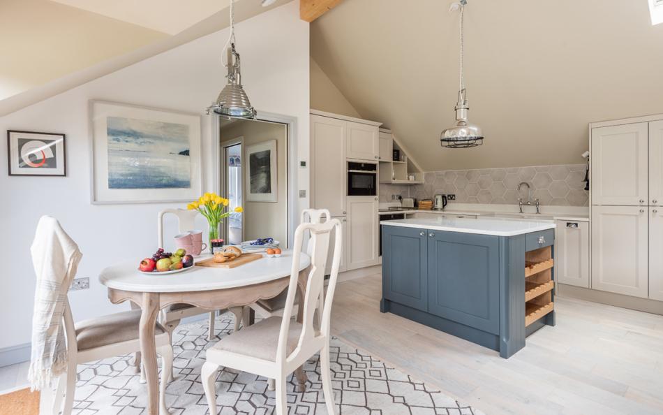The open plan kitchen diner at The Boathouse