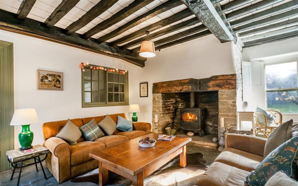 Snug with fire place at Higher Sutton