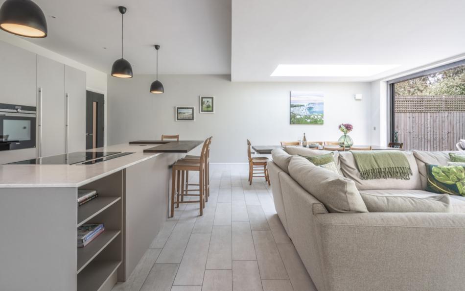 open plan living space at Nautiques near Poole