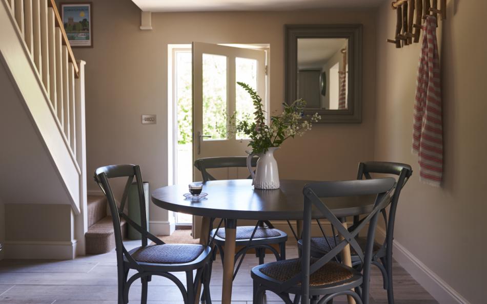 Dining area at Sopley Cottages 
