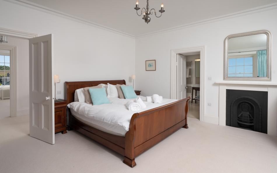 The Spacious master suite at Holset House