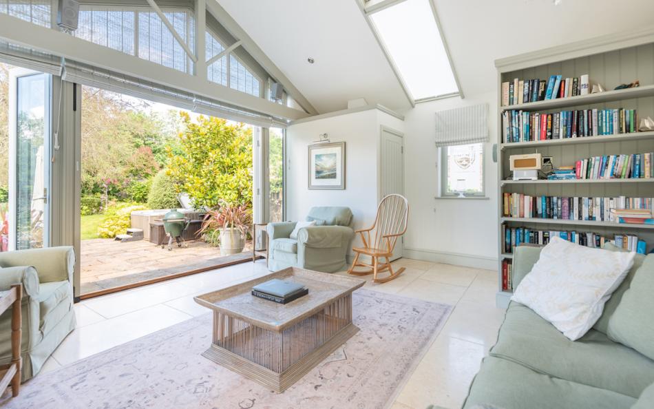 open plan living space at Bow Bridge House