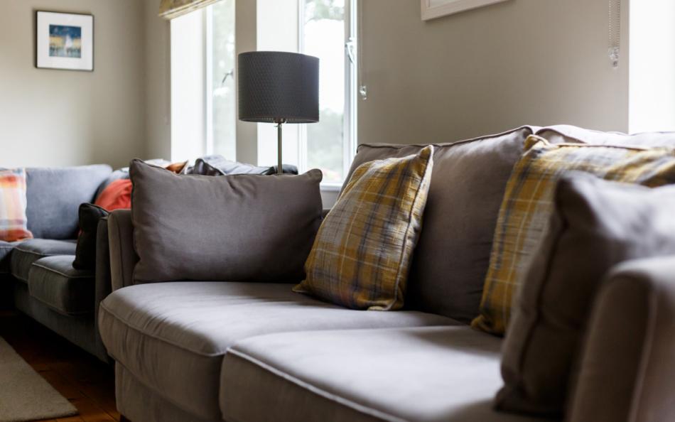 sofas in the lounge at Thatchby Oak
