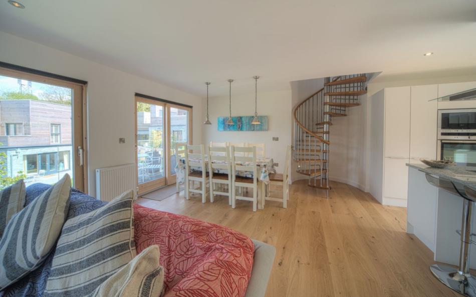 Open plan living and dining at Talland 17 