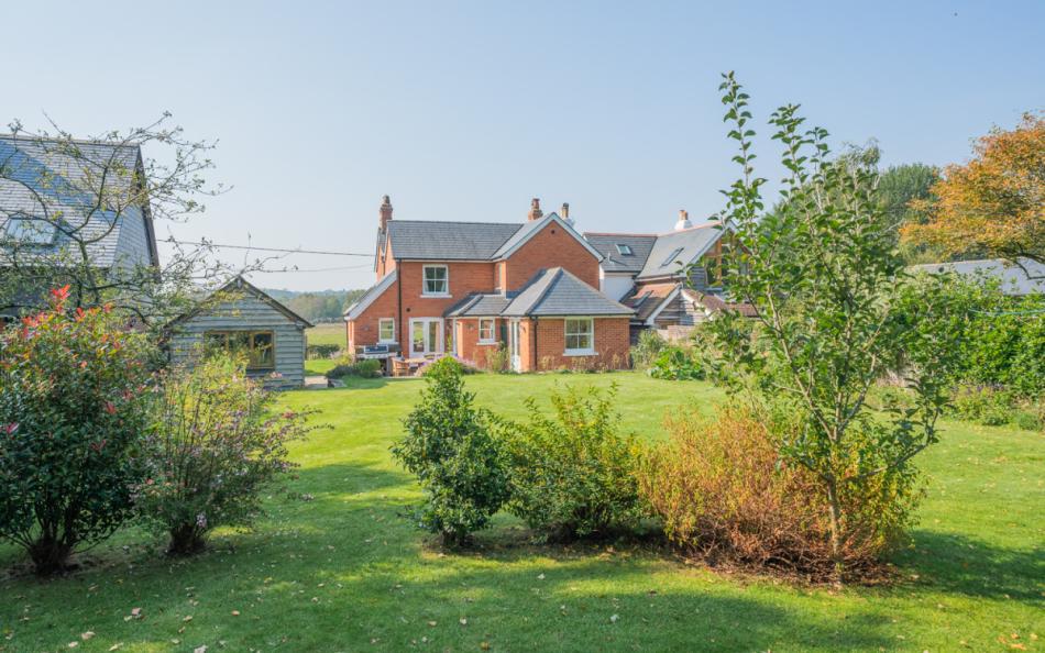 large gardens at Ivy Cottage