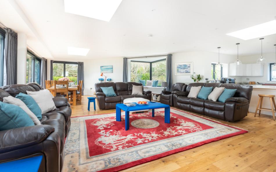 contemporary lounge at Sea Haven House