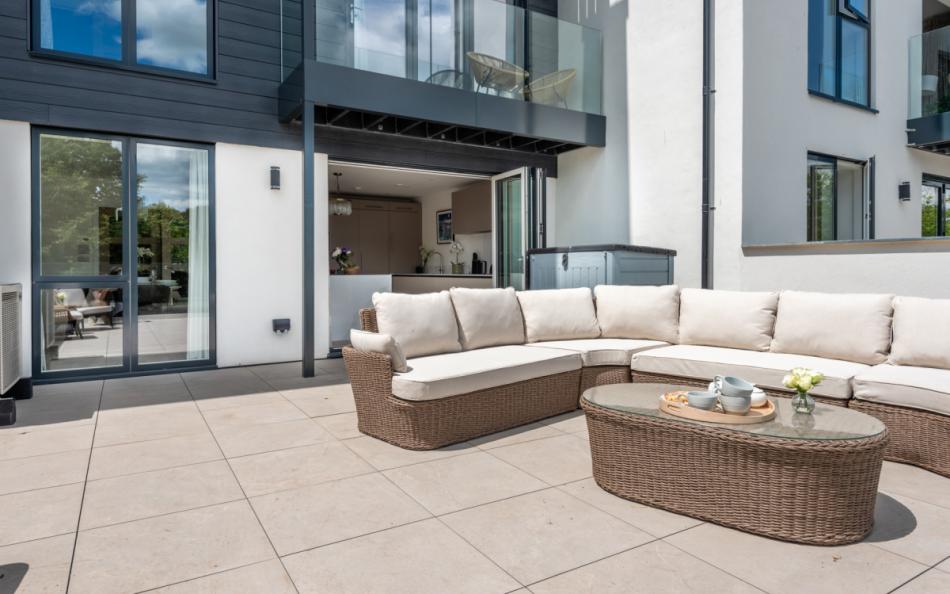 Sociable outdoor space at Meadow Rise 