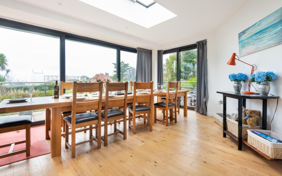 large dining table at Sea Haven House