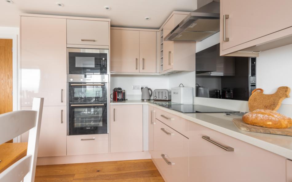 kitchen with built in overn