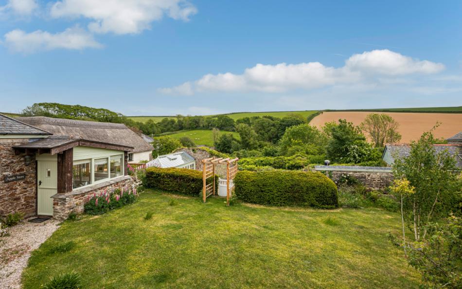 Looking from the front of the main house at Dunstone Farm