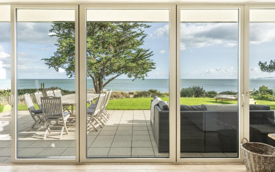 views of the sea from at Hook Sands in Sandbanks