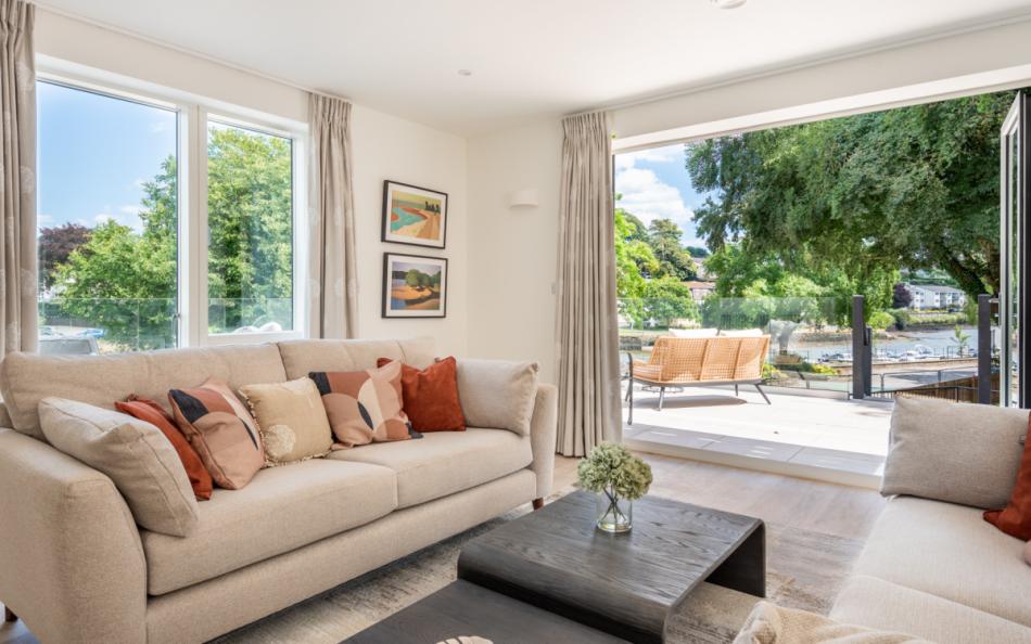 The living area on the ground floor at Larkrise