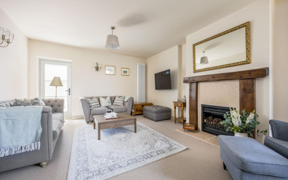 Large lounge at Carrington Farmhouse