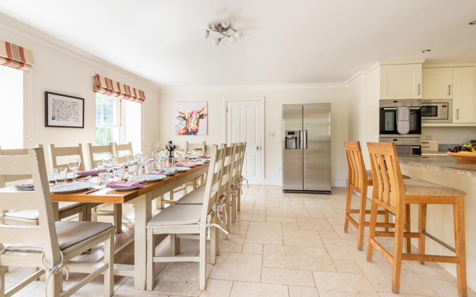 Large dining area within the kitchen  at Burnt House