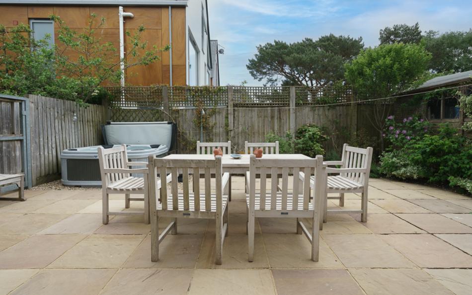 outdoor seating on the patio