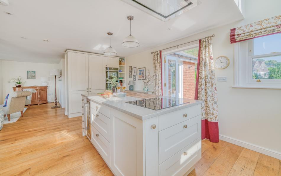 open plan living space at Ivy Cottage