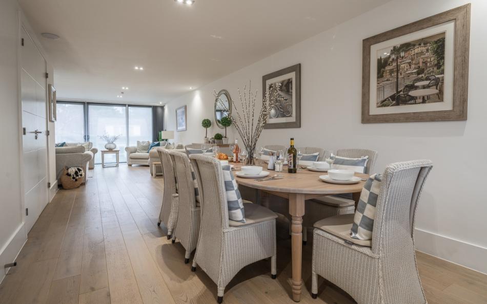 Indoor dining at Leeward