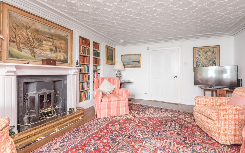 Snug with sofas at Porthpean House