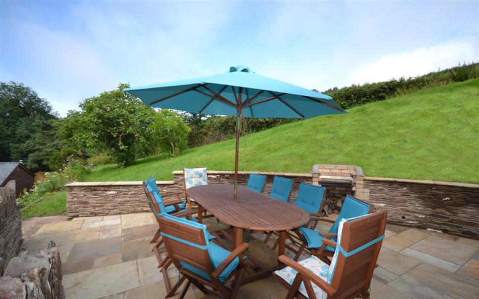 West facing patio at Burnt House