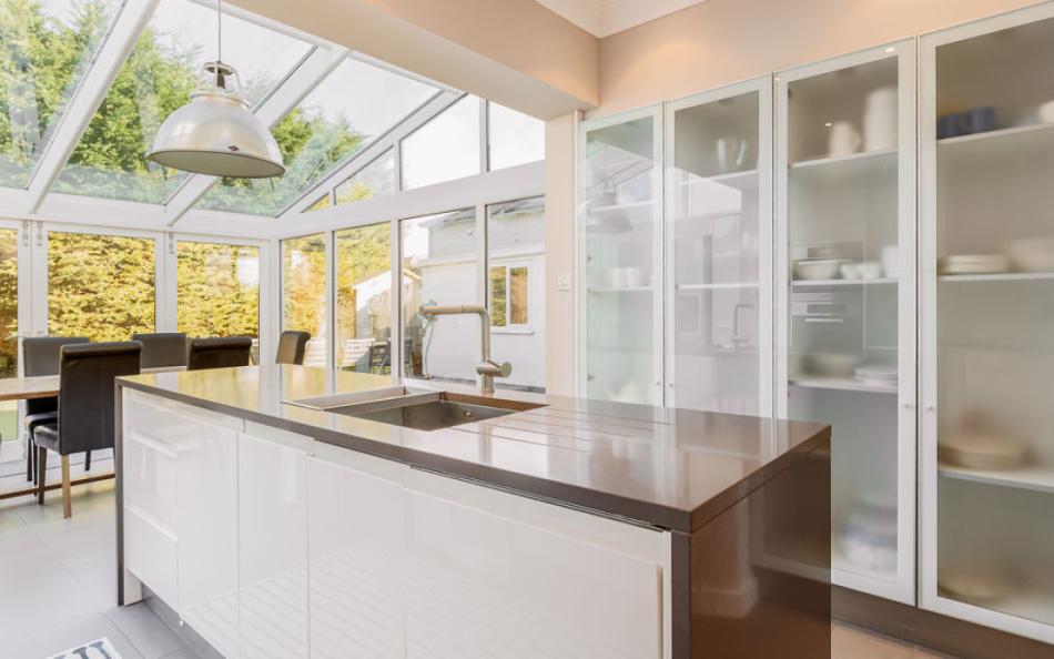 Kitchen island at Broad Reach