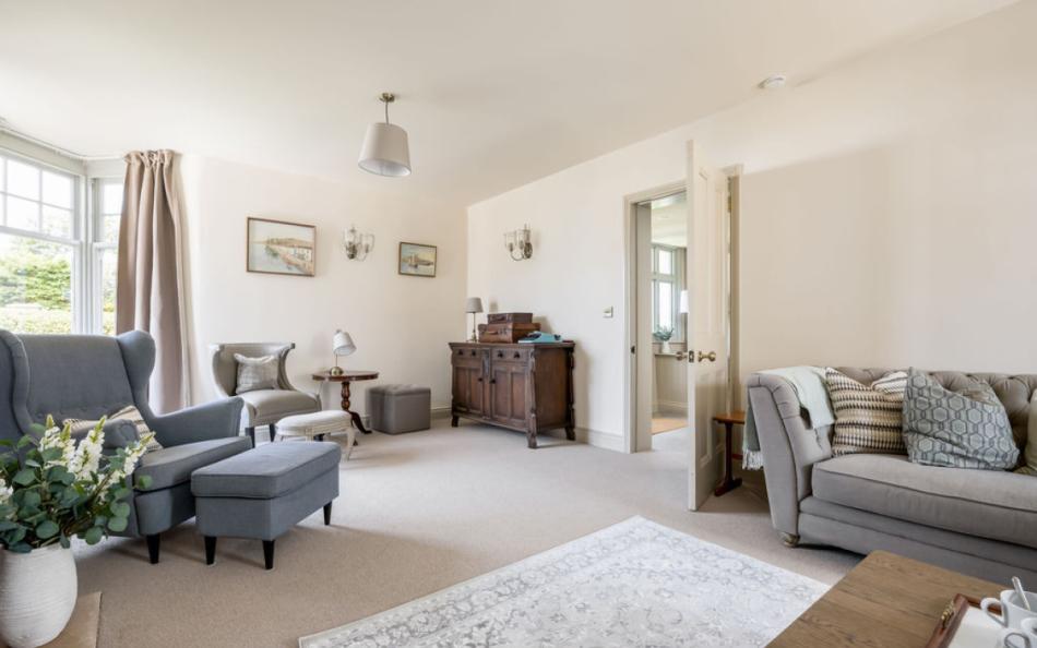 Living room at Carrington Farmhouse