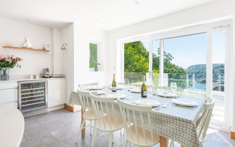 the dining area at The Sands Salcombe