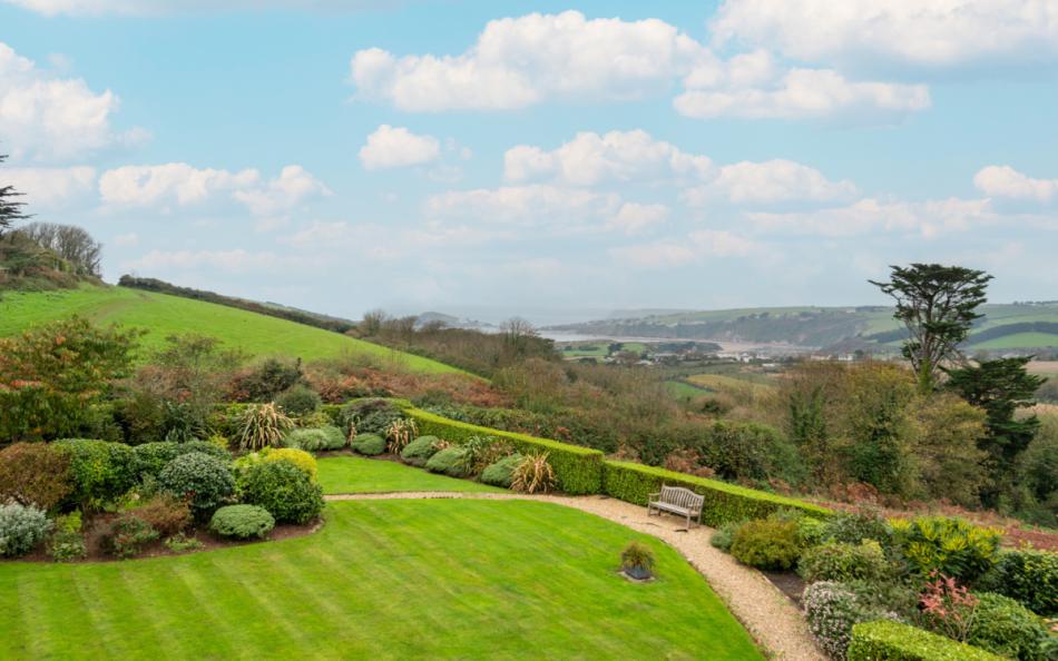 views over the Devon countryside at Pipers Bench & Apartment