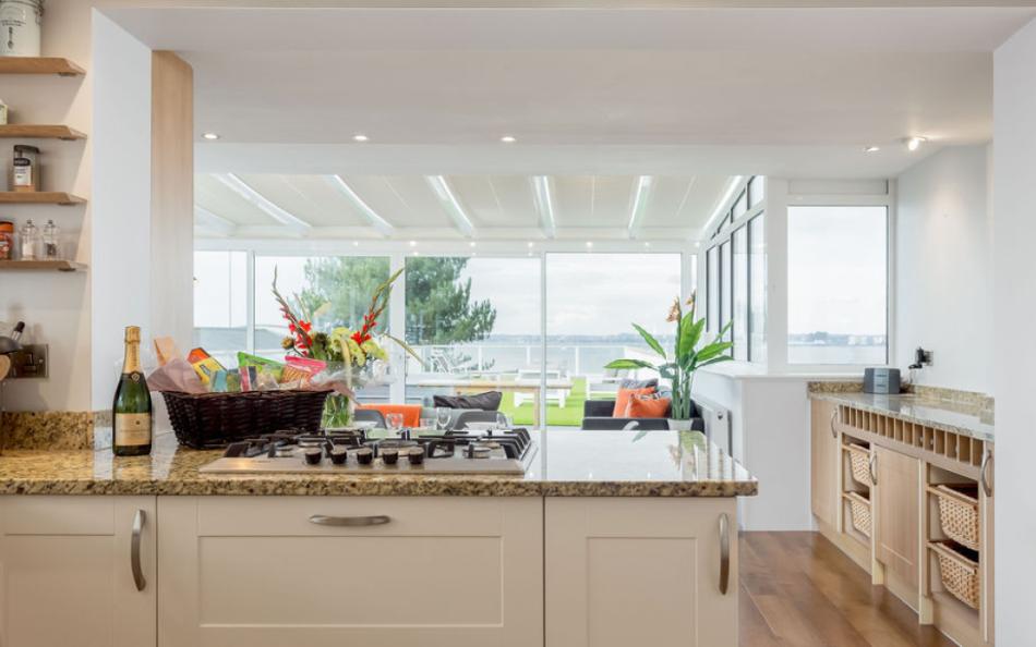 Kitchen with a views at No. 4 Bay Harbour View 
