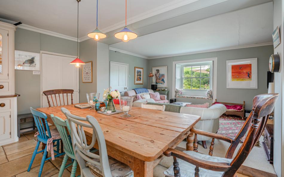 The dining spaceat Dunstone Farm