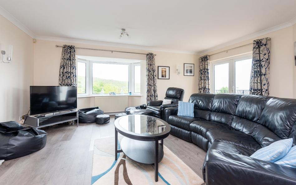 Spacious and comfortable lounge at Pond House 