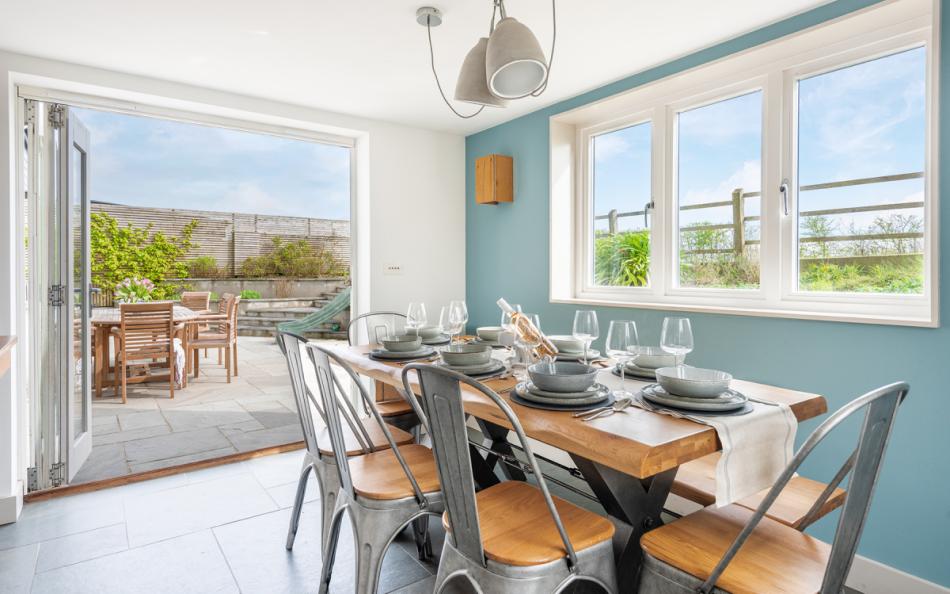 dining area, leading out to the terrace at Wicket View