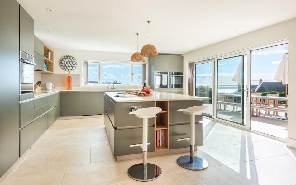 Modern kitchen at Longstone holiday cottage
