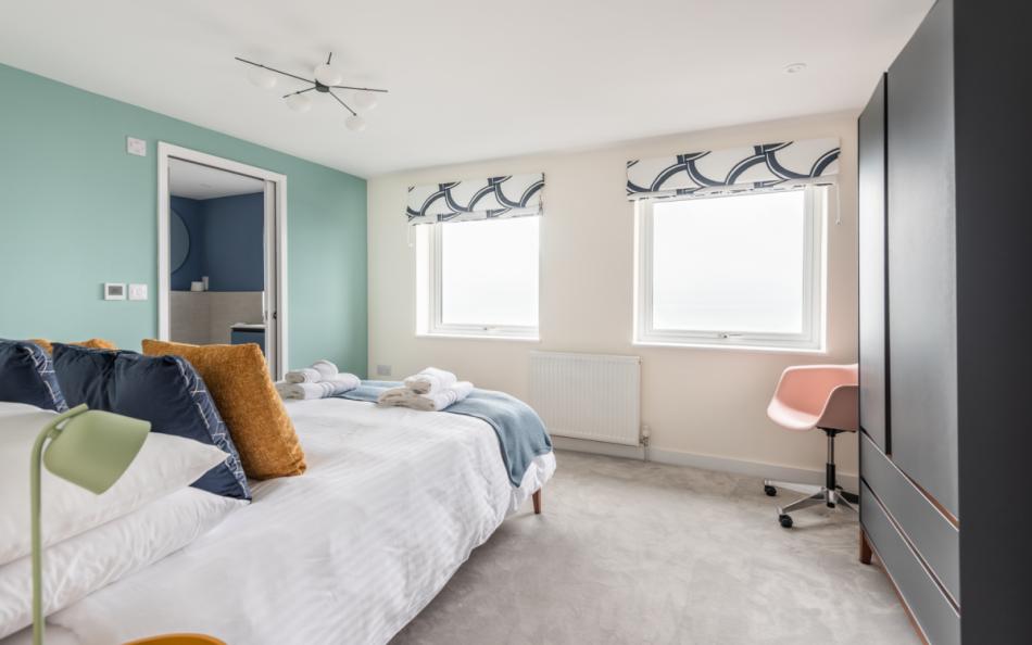 Bedroom 1 with sea views at Agincourt