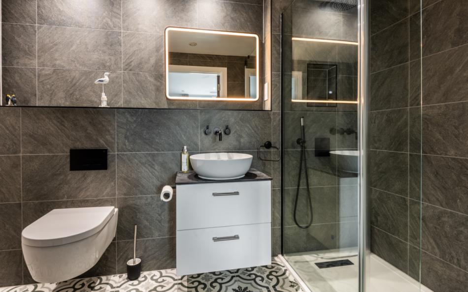 Bathroom at 48 Trerieve 