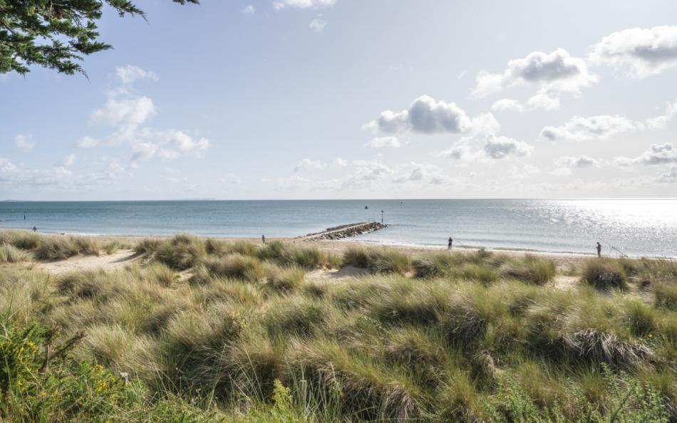 view from the house over sandbanks
