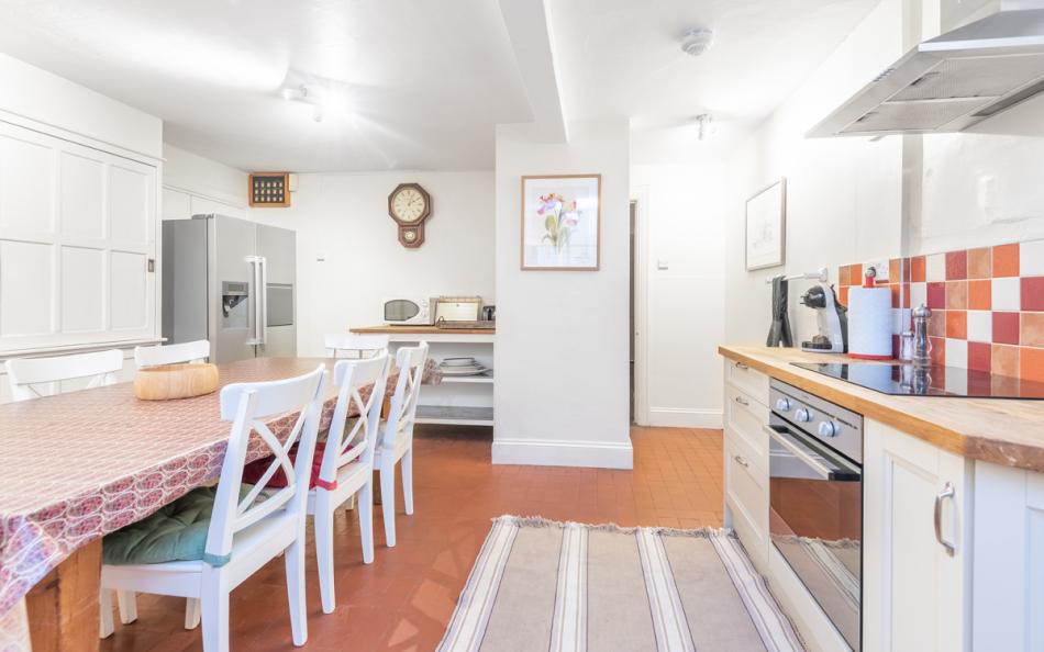 Kitchen with wokrtops at Porthpean House