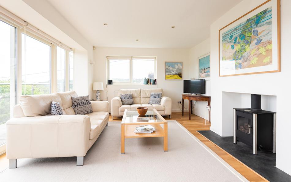 Log burner at The Devon House