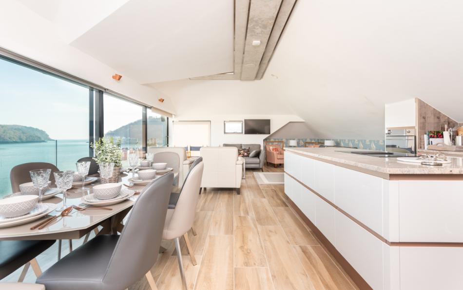Modern kitchen at Bridge House 