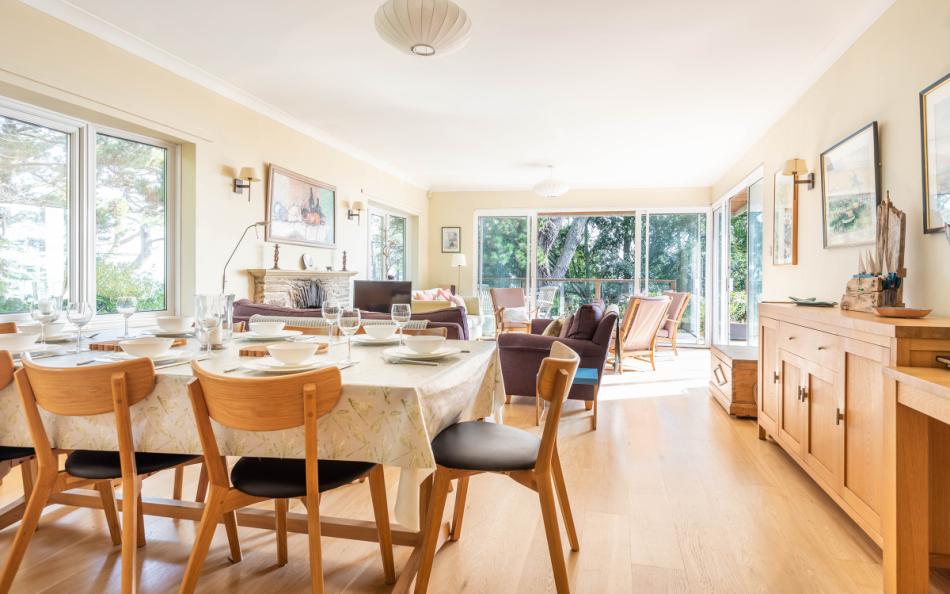 Another view of the lovely dining area at Fairyfield