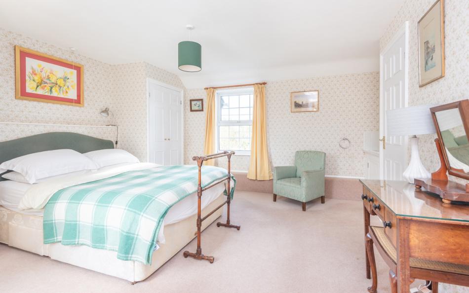 Double bedroom at Clovelly Cottage
