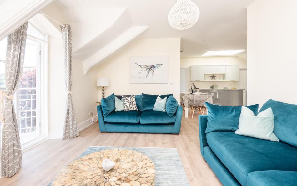 Bright and stylishly finished additional living area on top floor at Halcyon House