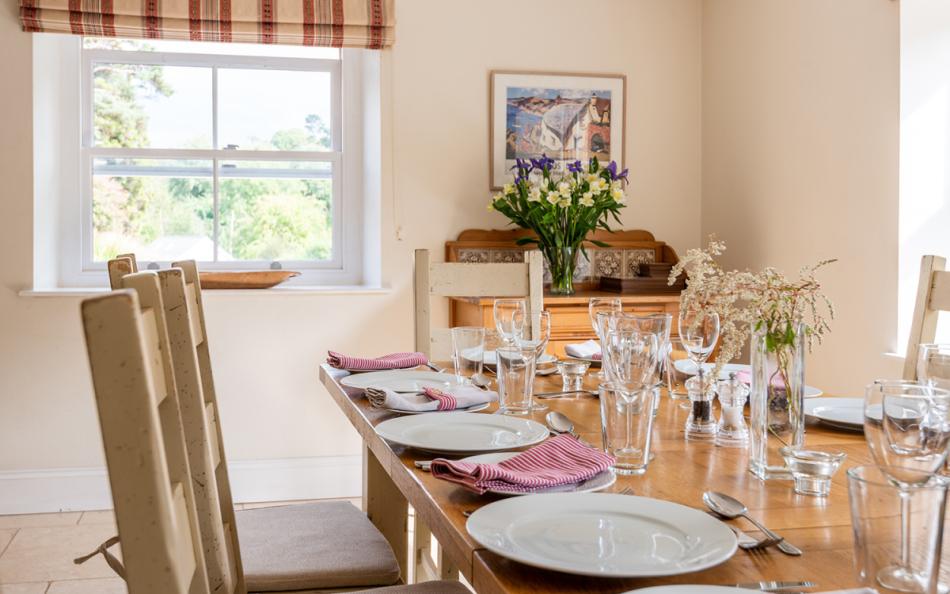 A closer look at the dining table at Burnt House