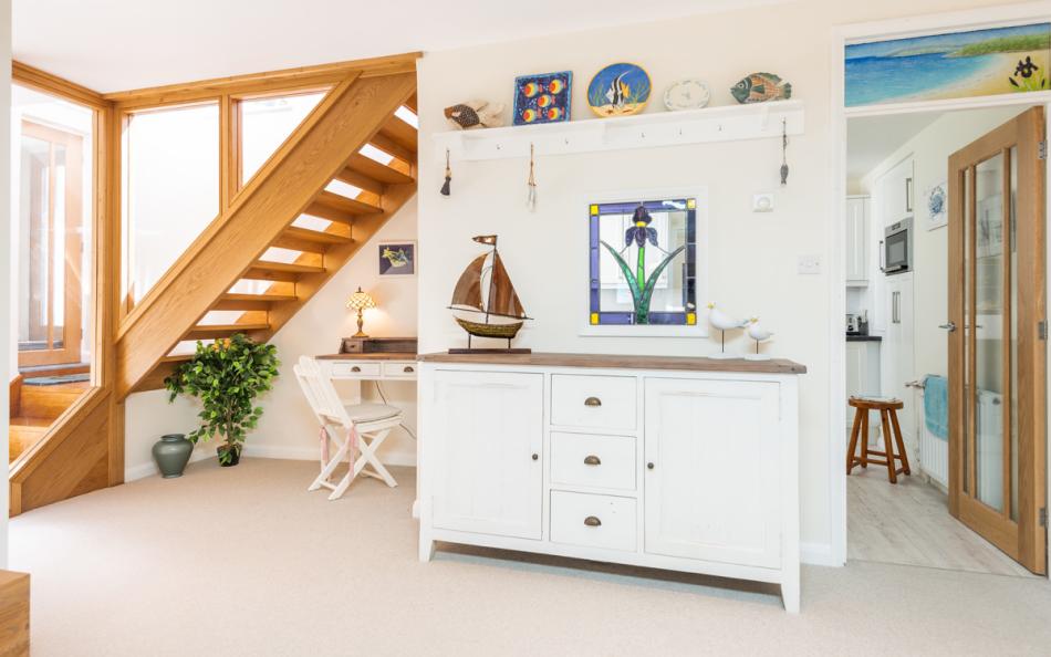 living space to stairs at Captain's View, 3 Sandhills