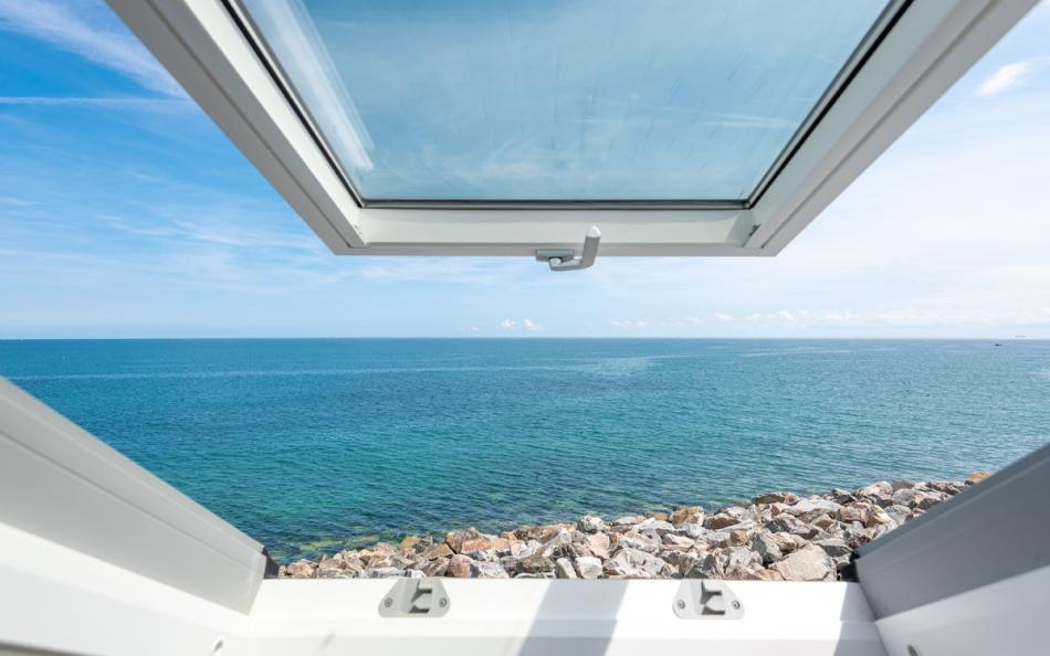 Stunning sea view from bedroom 4 at Agincourt