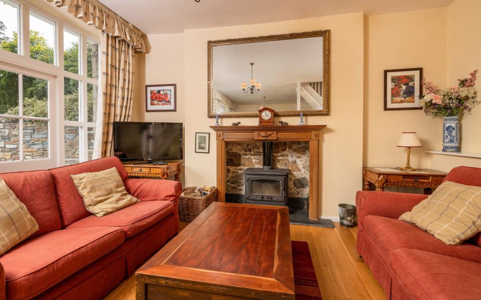 Another view of the lounge area at Holne Chase Carriage House