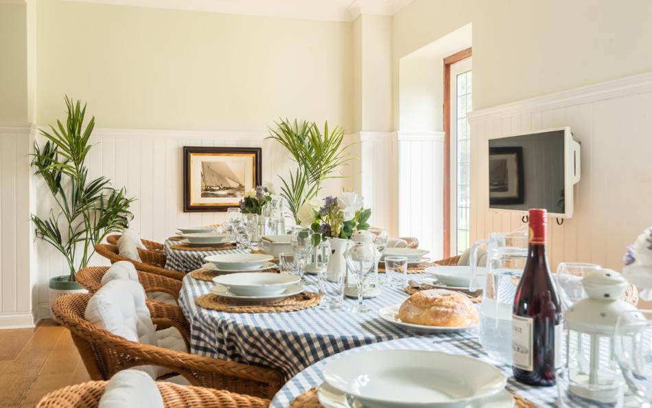 Large group dining area at Rosetti House