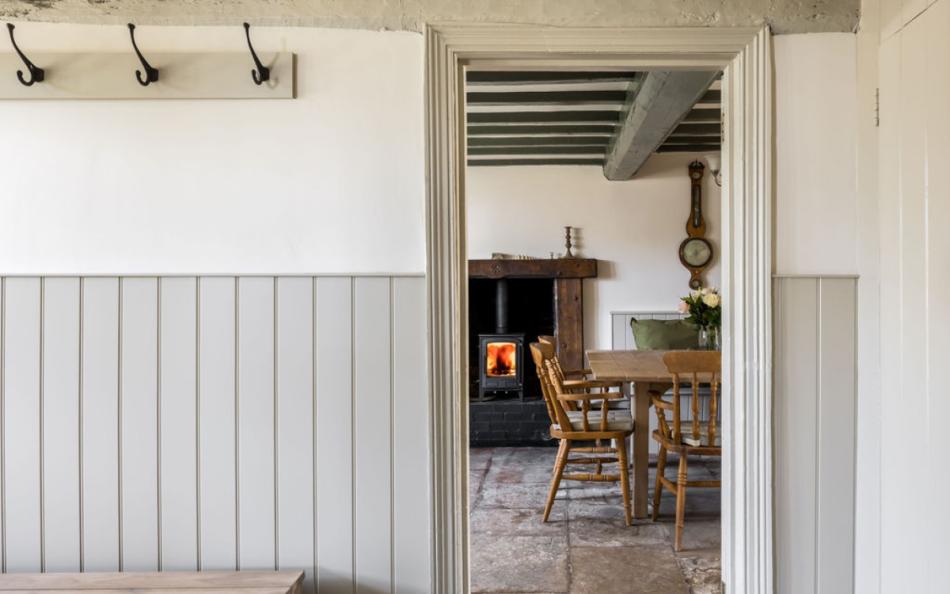 Woodburner at Carrington Farmhouse
