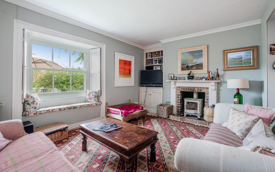 The living space off the kitchen diner at Dunstone Farm