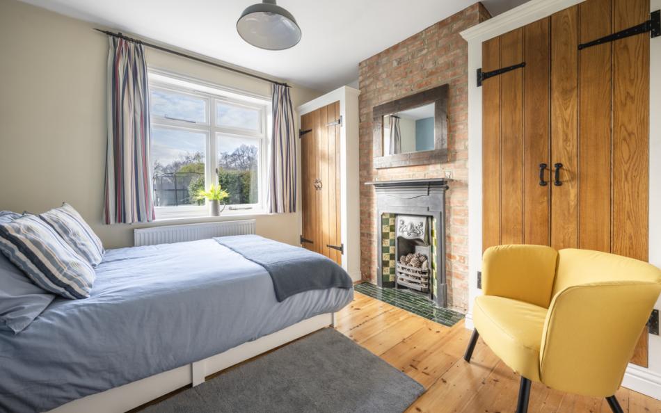 cottage style double bedroom at Heather Cottage