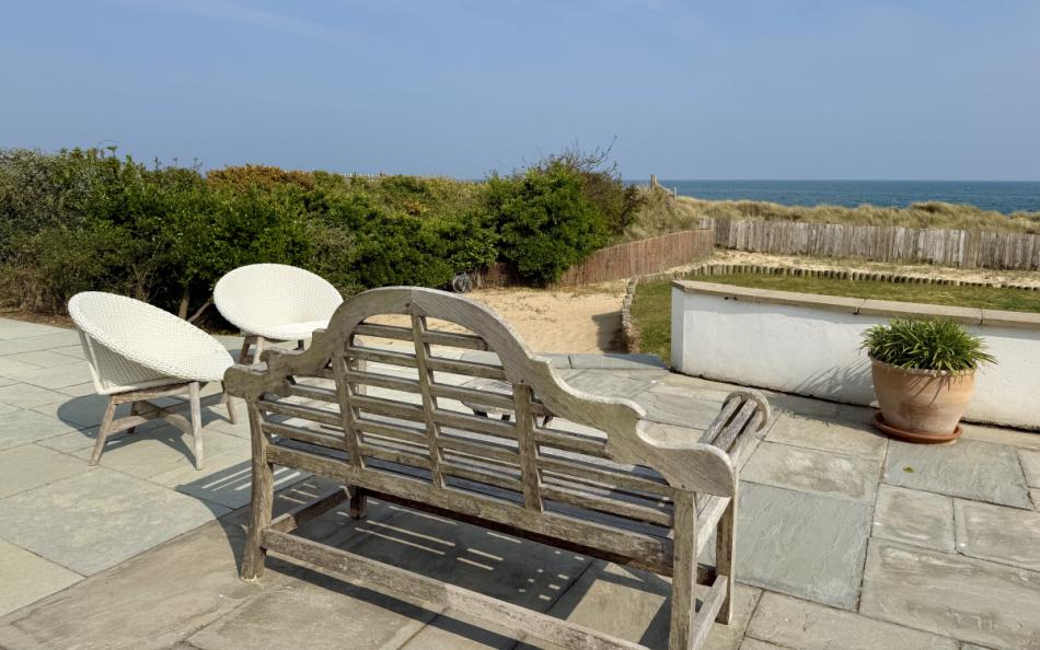 Patio with views at Holwell